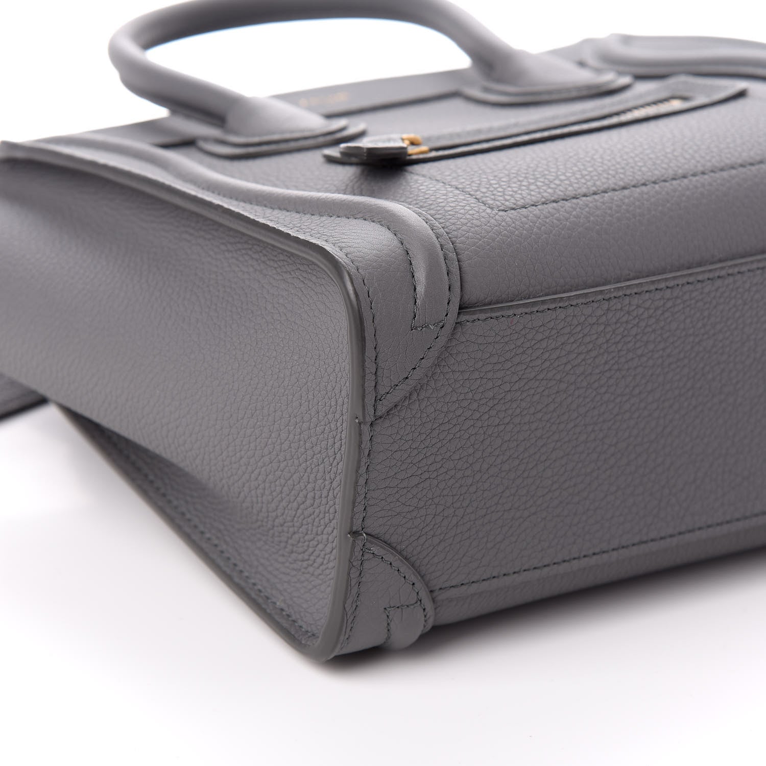 Celine Baby Drummed Calfskin Nano Luggage Kohl 8 of 9