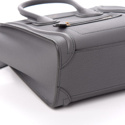 Celine Baby Drummed Calfskin Nano Luggage Kohl 8 of 9