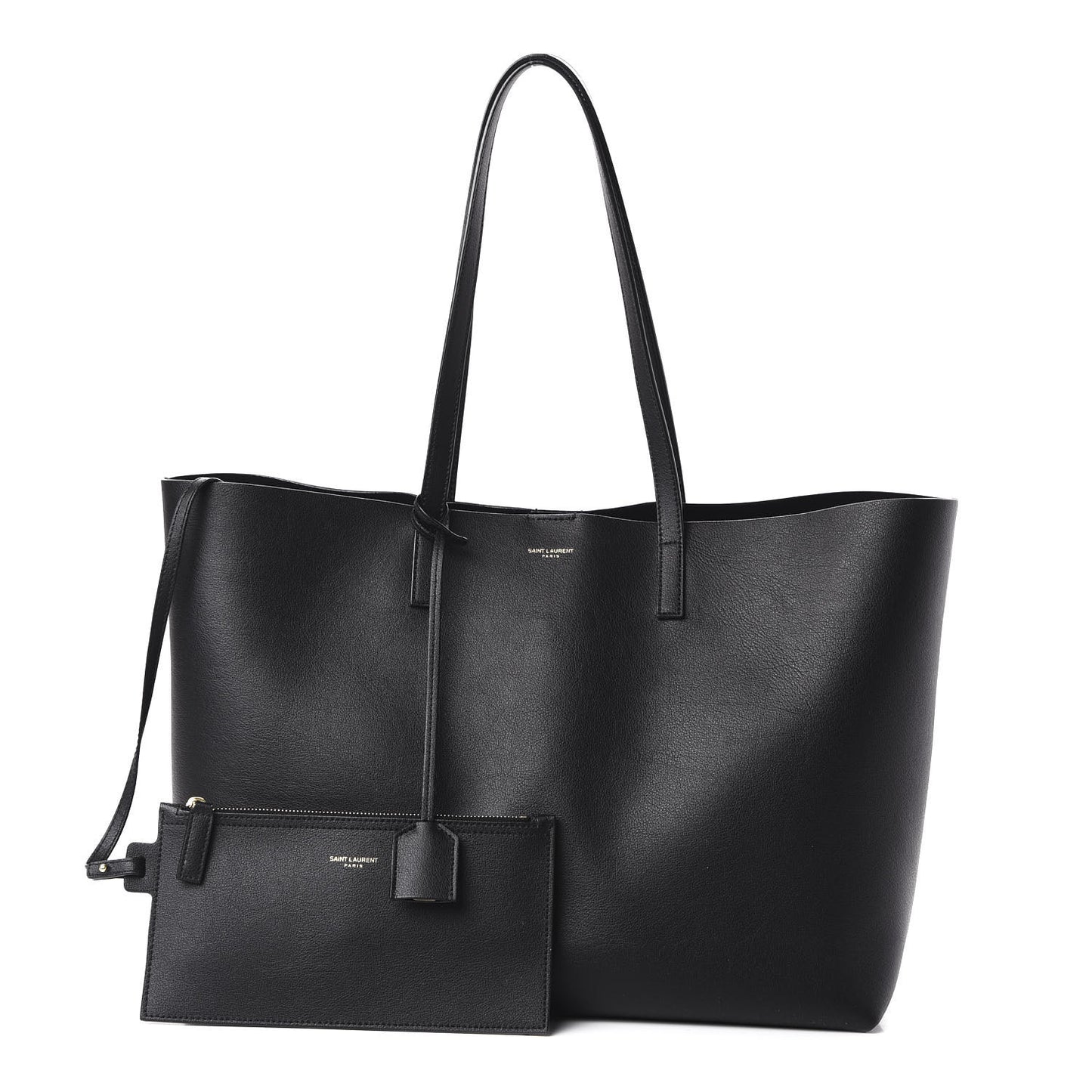 Calfskin Large Shopping Tote Black