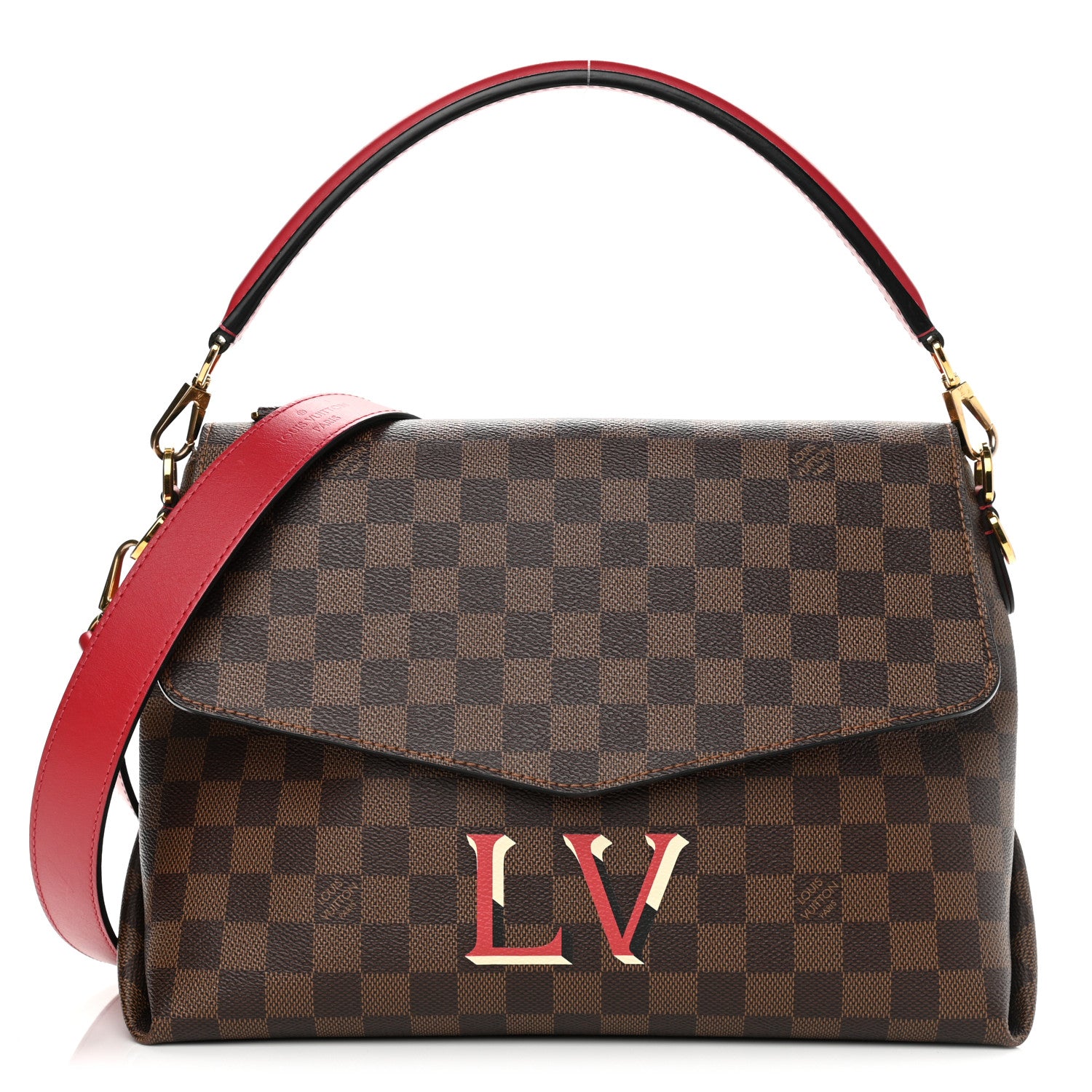 Louis Vuitton Damier Ebene Beaubourg MM Scarlet 1 of 11