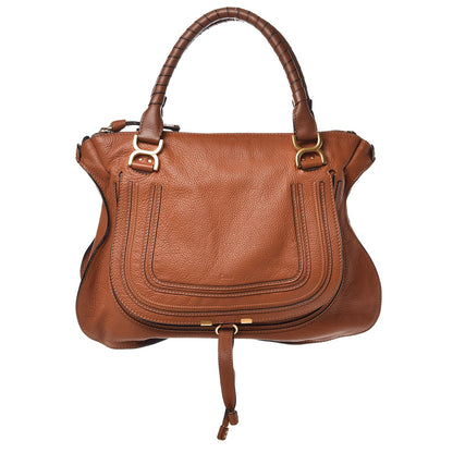 Chloe Calfskin Large Marcie Satchel Tan 1 of 7