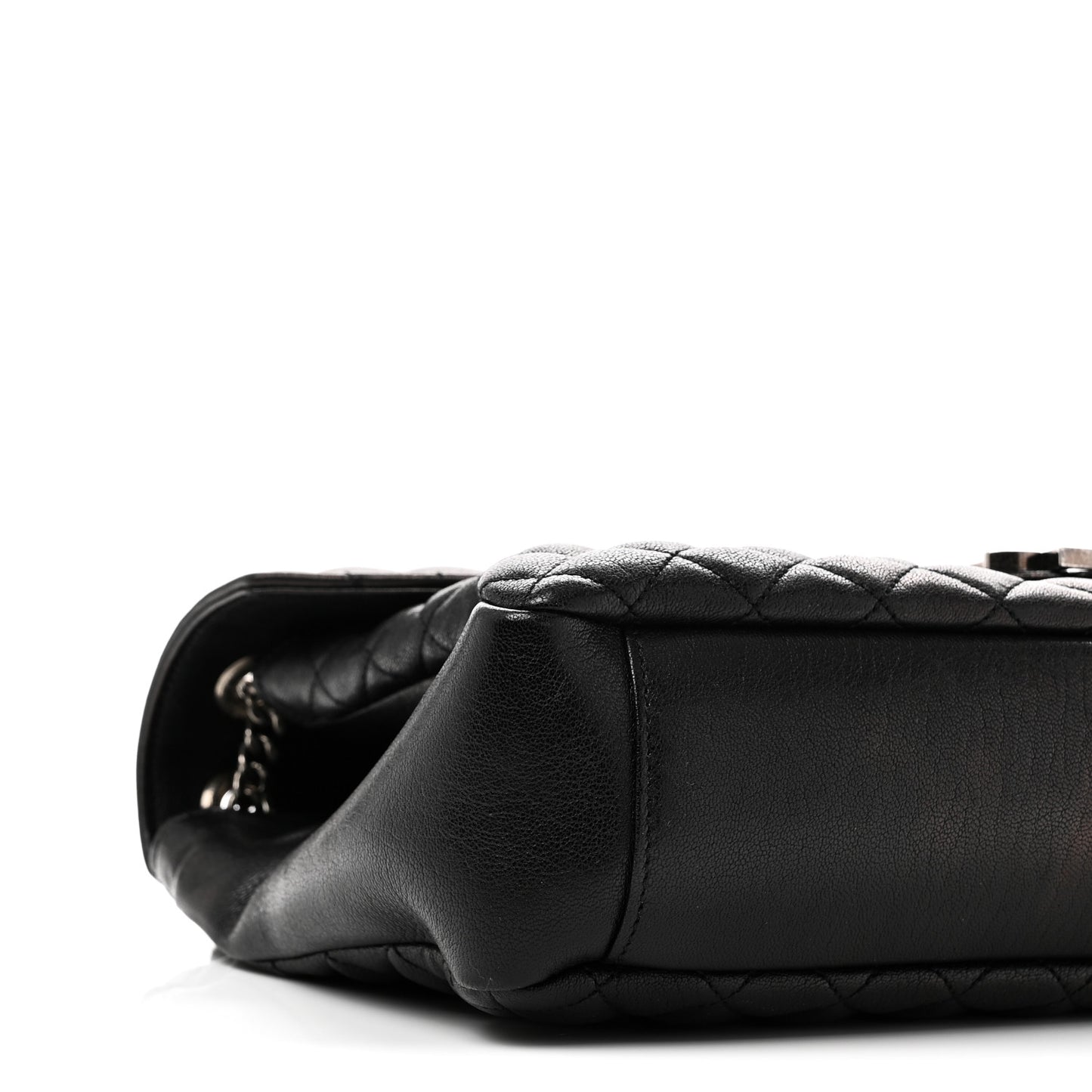 Calfskin Mixed Matelasse Triquilt Large Monogram Satchel Black