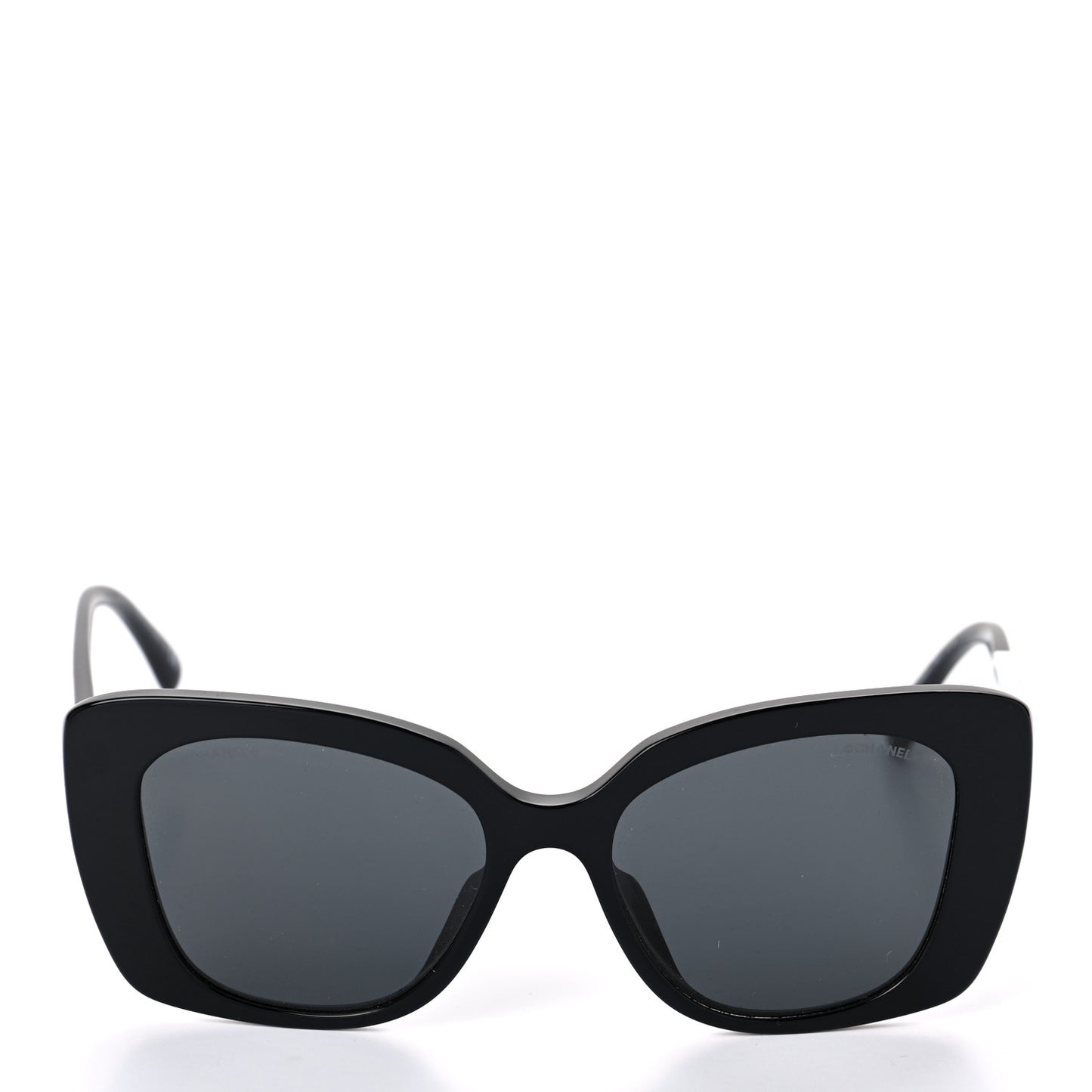 Acetate Strass Square Sunglasses 5422-B-A Black White