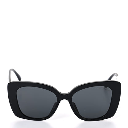 Chanel Acetate Strass Square Sunglasses 5422-B-A Black White 2 of 7