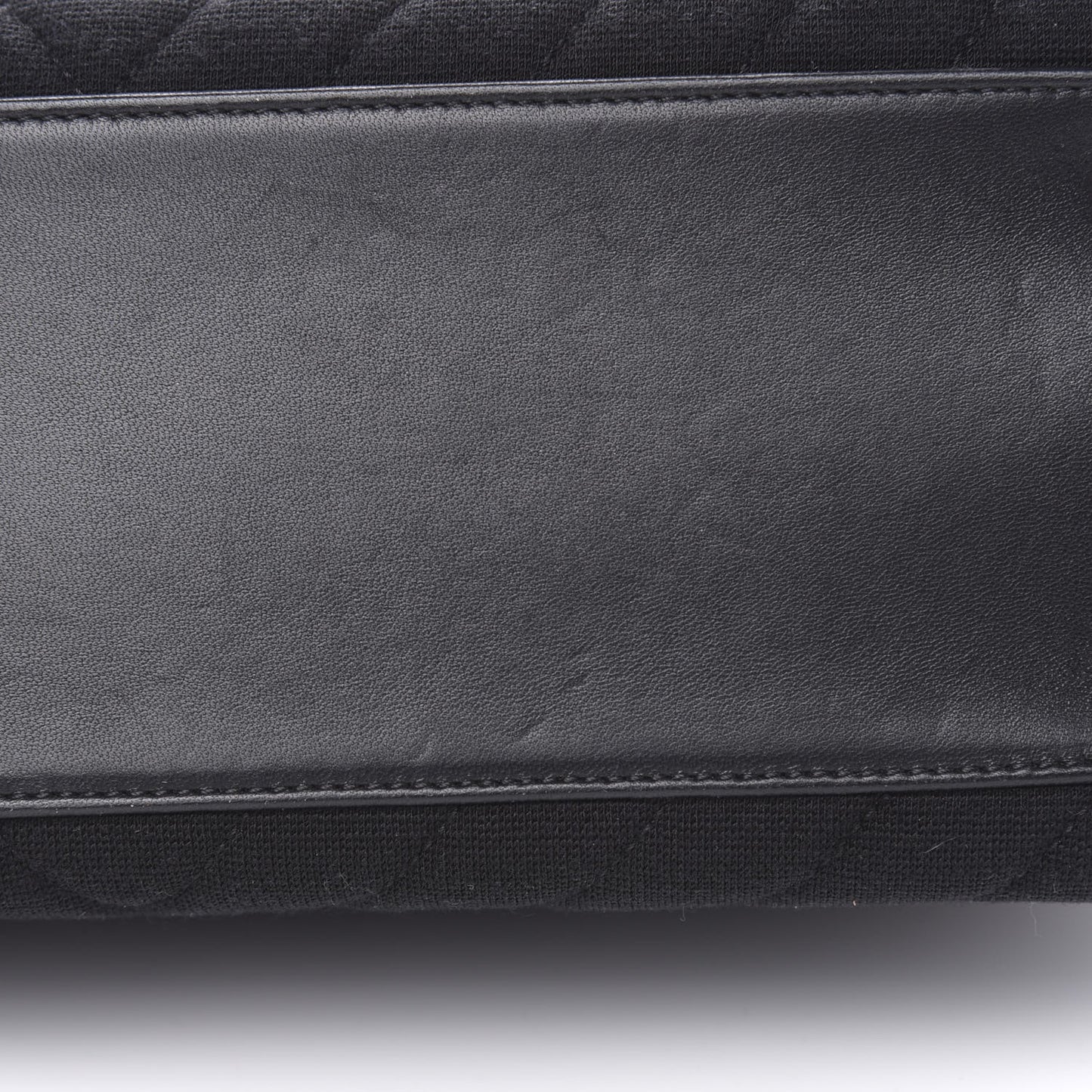 Jersey Chevron Quilted Small Coco Handle Flap Black