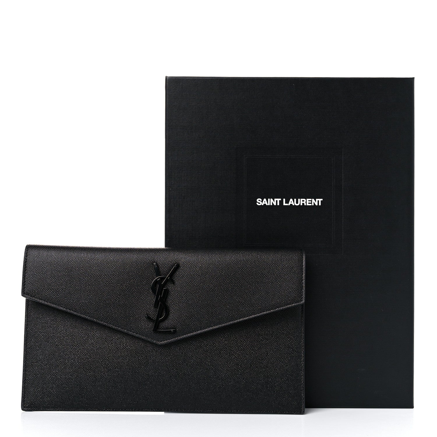 Saint Laurent Grain De Poudre Uptown Pouch Black 9 of 9