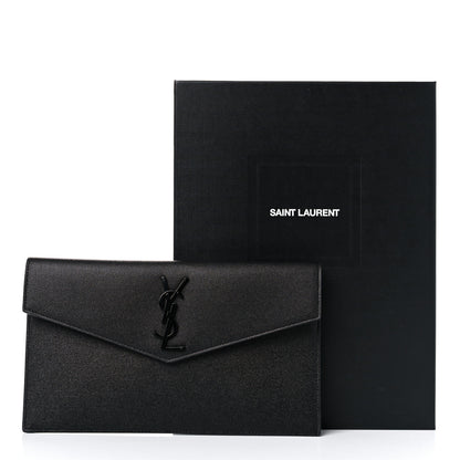 Saint Laurent Grain De Poudre Uptown Pouch Black 9 of 9