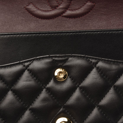 Chanel Lambskin Quilted Medium Double Flap Black 12 of 14