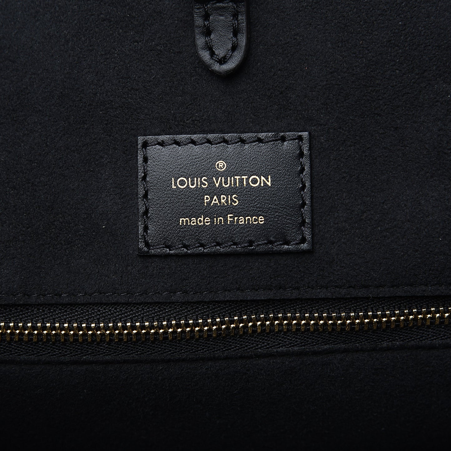 Calfskin Monogram Fold Tote MM Black Wine Cream