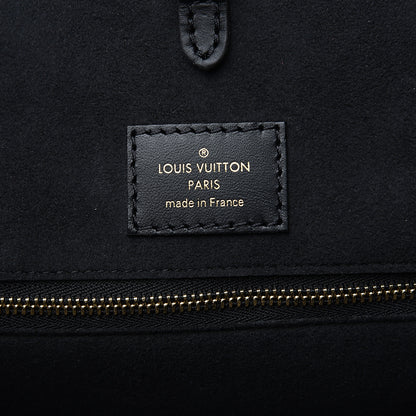 Louis Vuitton Calfskin Monogram Fold Tote MM Black Wine Cream 5 of 9