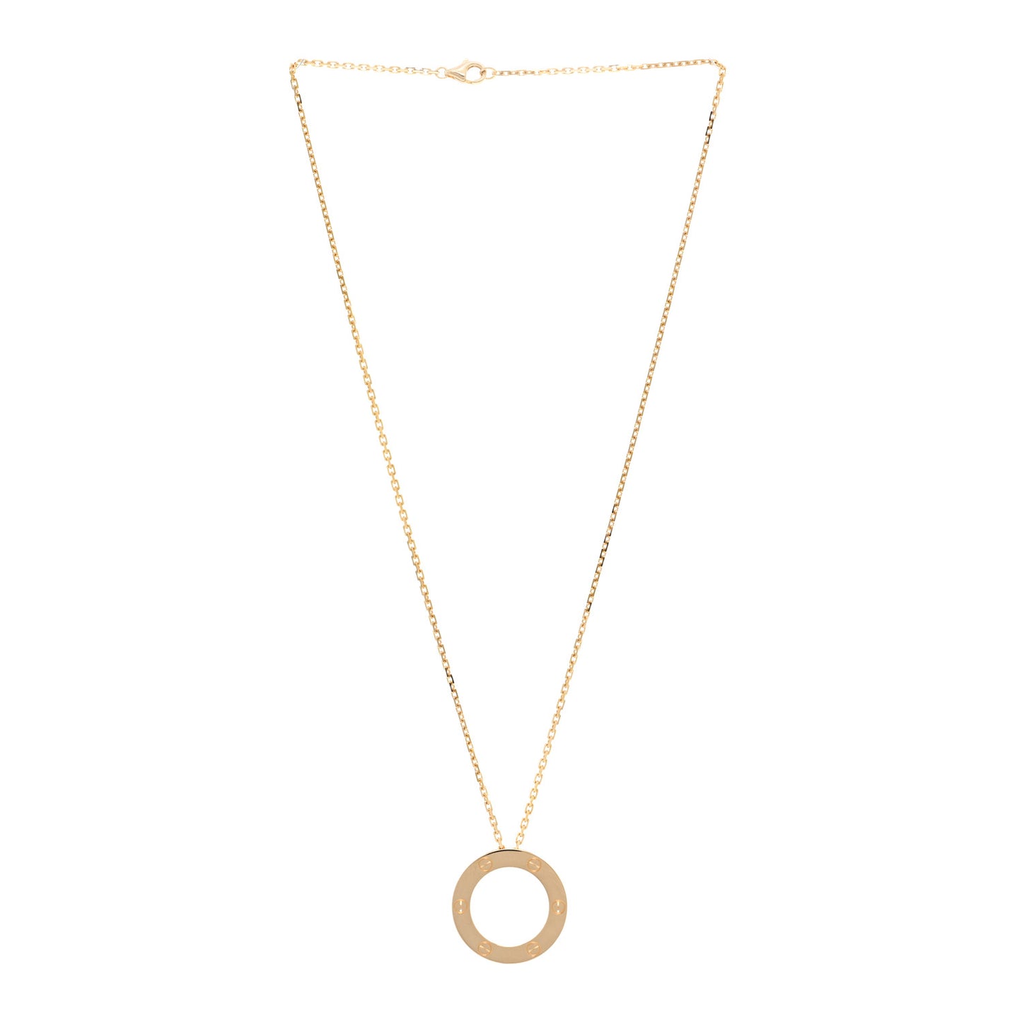 18K Yellow Gold LOVE Pendant Necklace