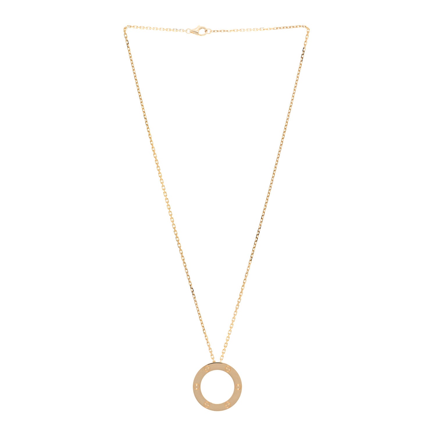 Cartier 18K Yellow Gold LOVE Pendant Necklace 3 of 7