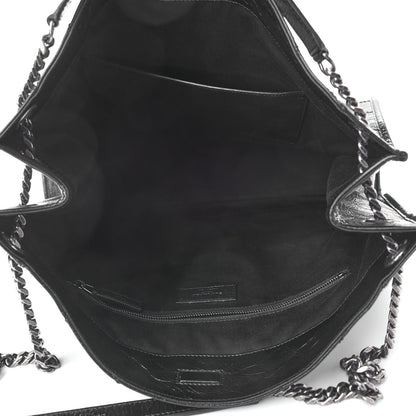 Saint Laurent Crinkled Calfskin Matelasse Monogram Niki Shoulder Bag Black 5 of 8
