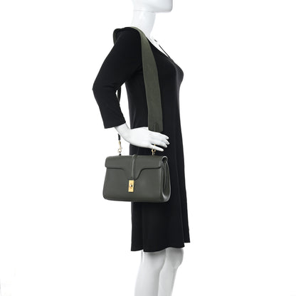 Celine Supple Calfskin Teen 16 Crossbody Bag Army Green 3 of 8