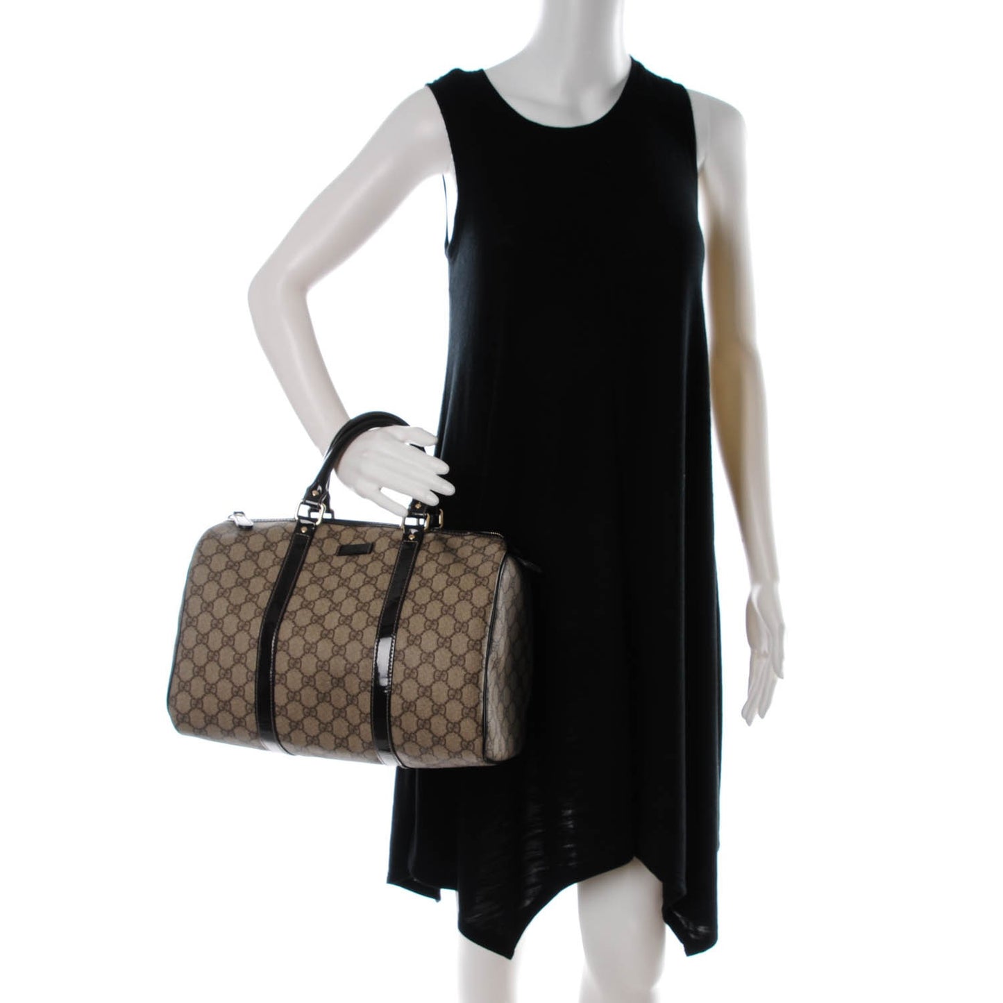 GG Plus Monogram Medium Joy Boston Dark Brown