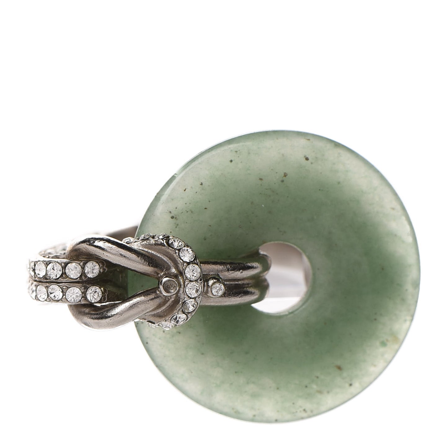 Crystal CC Ring 6 Silver Green