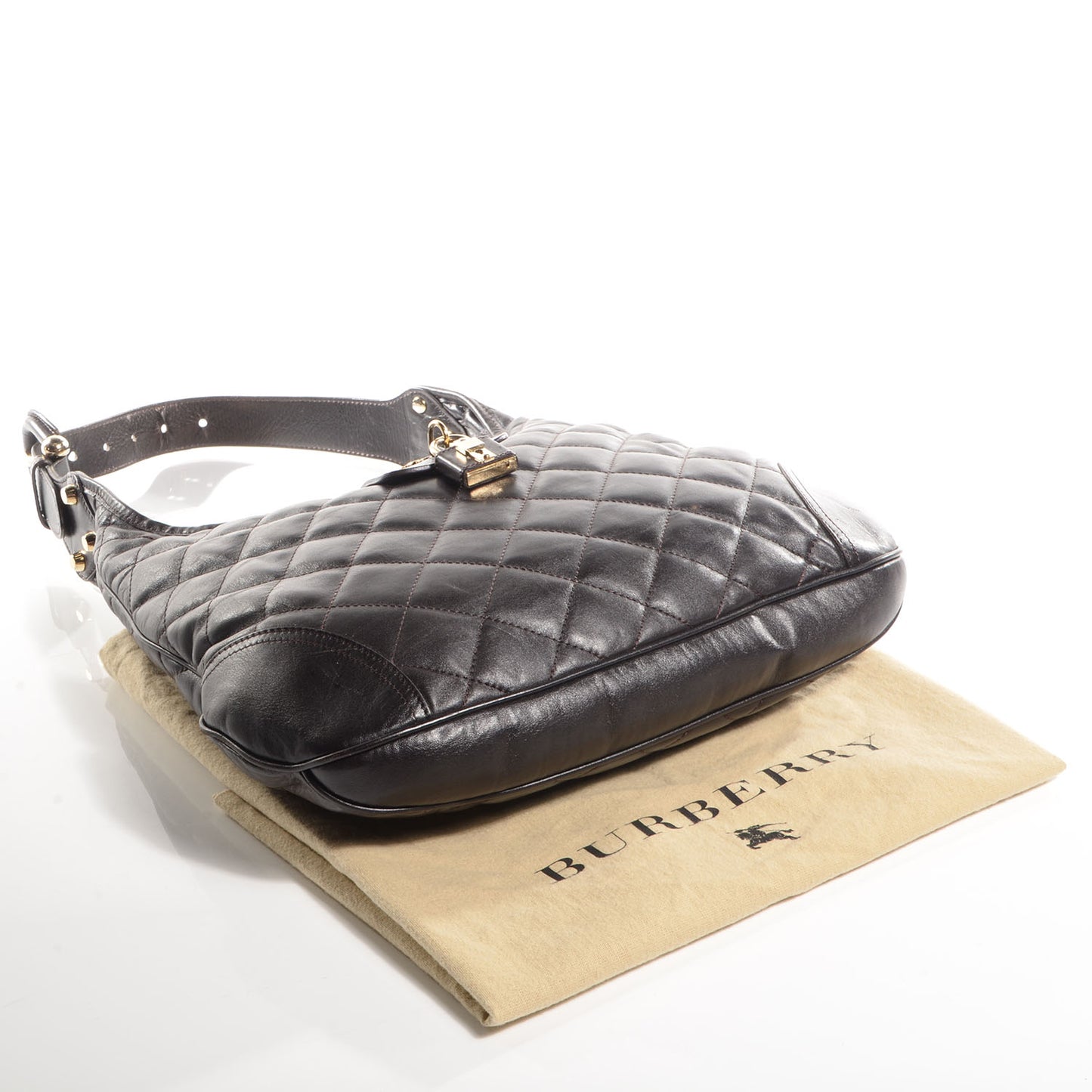 Leather Quilted Brook Hobo Brown