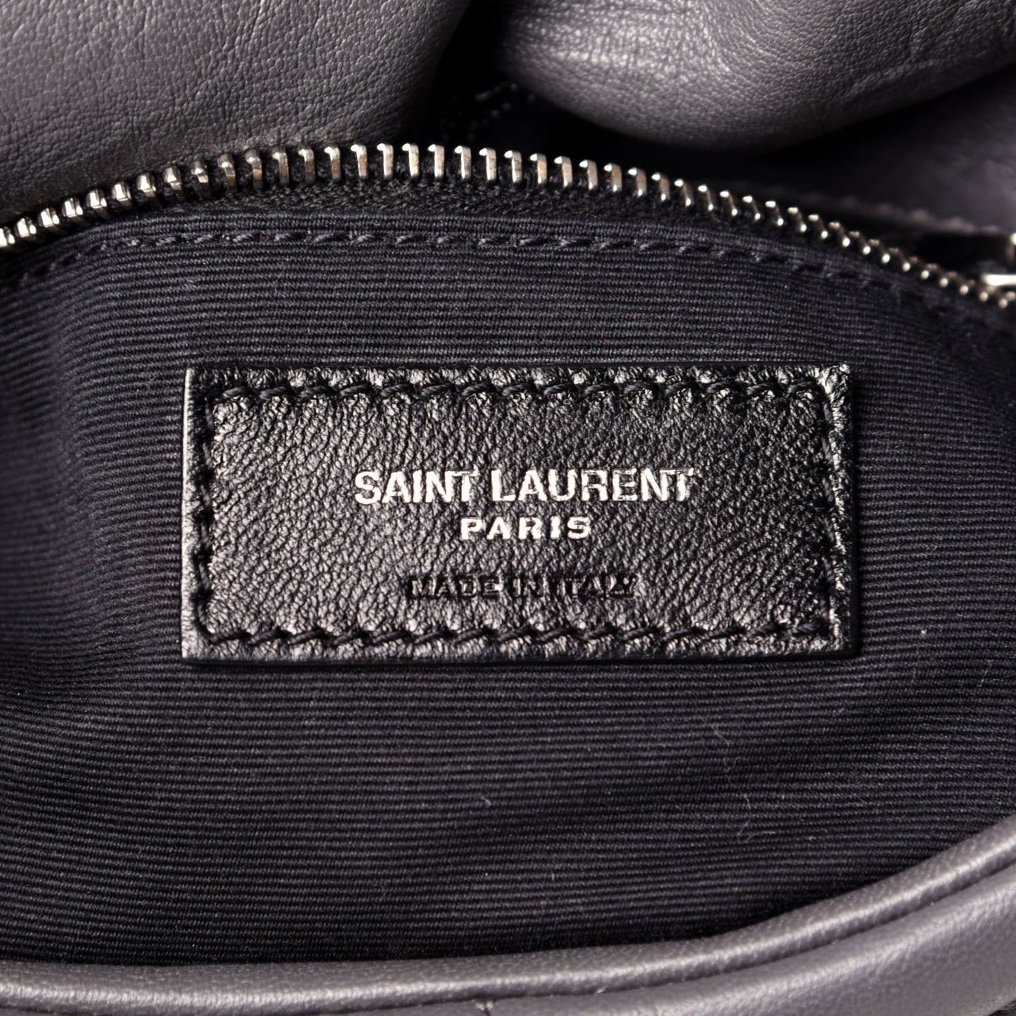 Lambskin Quilted Toy Loulou Puffer Monogram Chain Satchel Storm