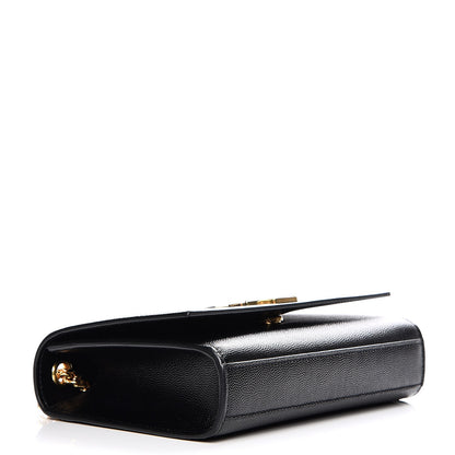 Saint Laurent Grain De Poudre Small Monogram Kate Satchel Black 4 of 7