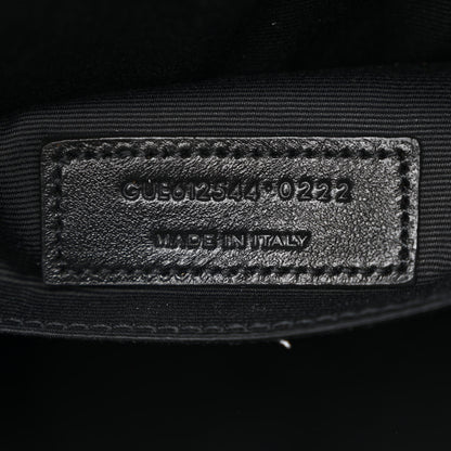 Saint Laurent Calfskin Matelasse Monogram Monochrome Lou Camera Bag Black 6 of 9