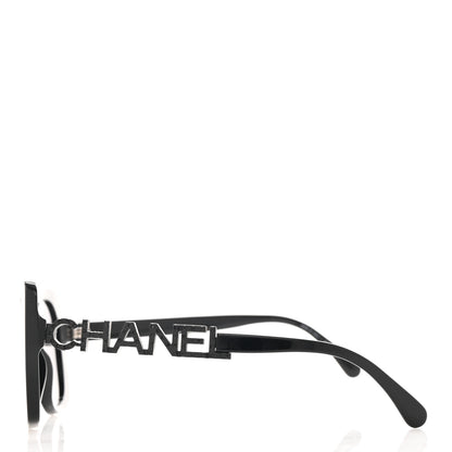 Chanel Acetate Strass Polarized Square Sunglasses 5422-B Black 4 of 8