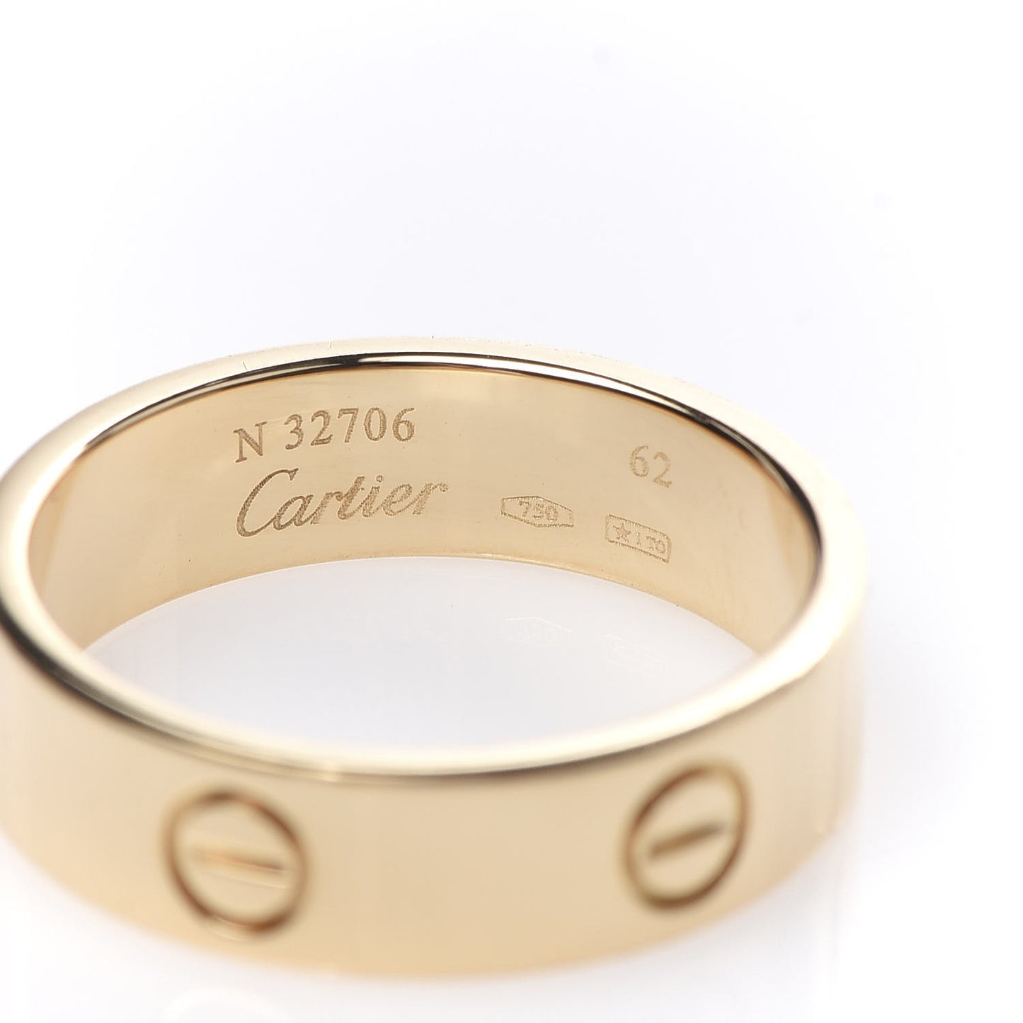 18K Yellow Gold 5.5mm LOVE Ring 62 10