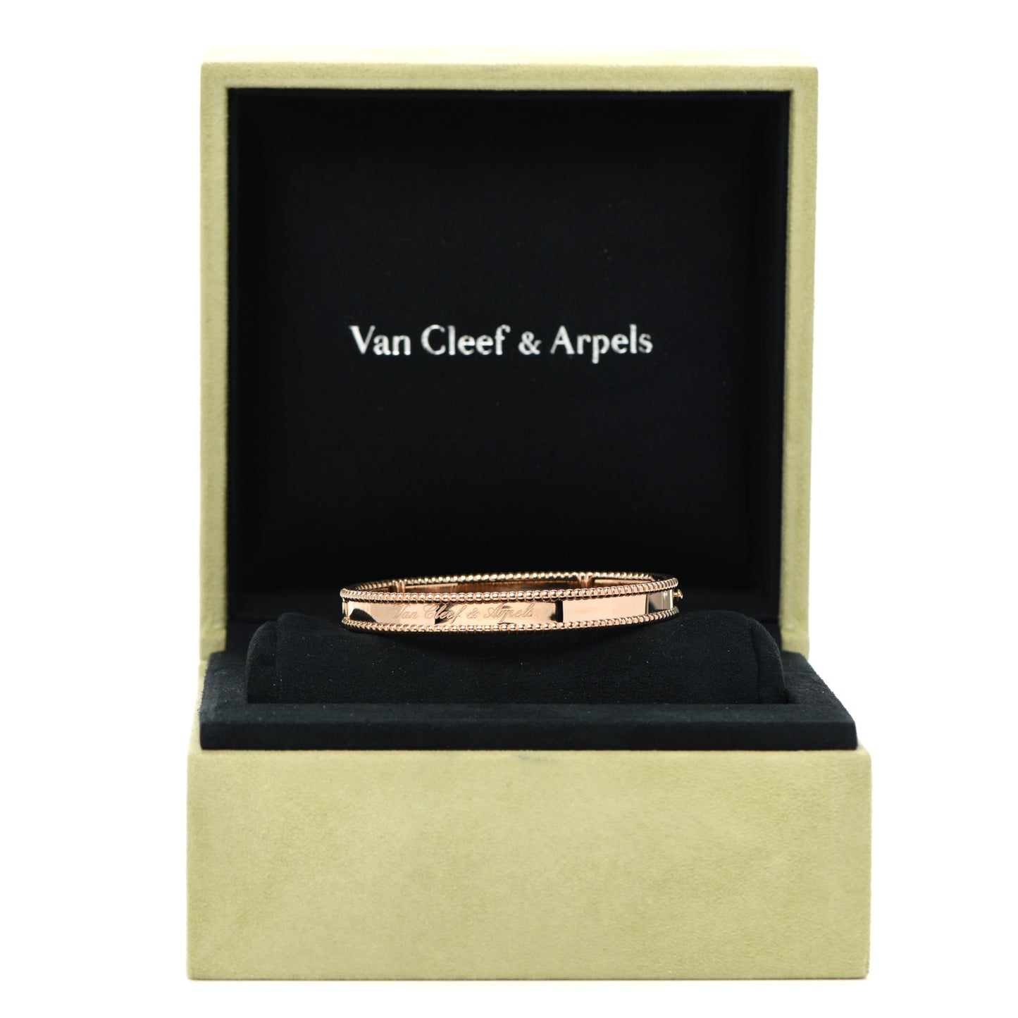 18K Rose Gold Perlee Signature Bangle Bracelet M
