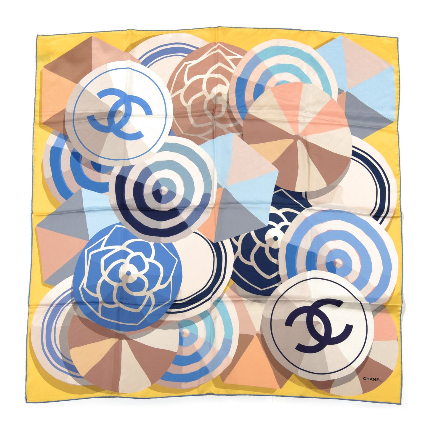 Silk Square Scarf Yellow
