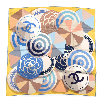 Chanel Silk Square Scarf Yellow 1 of 3
