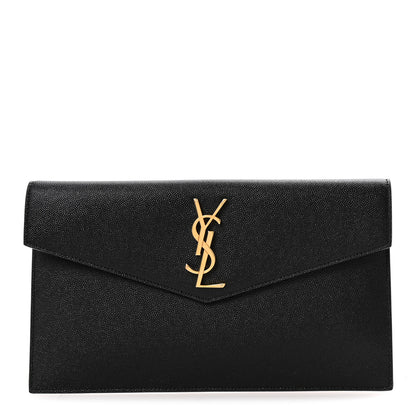 Saint Laurent Grain De Poudre Uptown Pouch Black 2 of 18