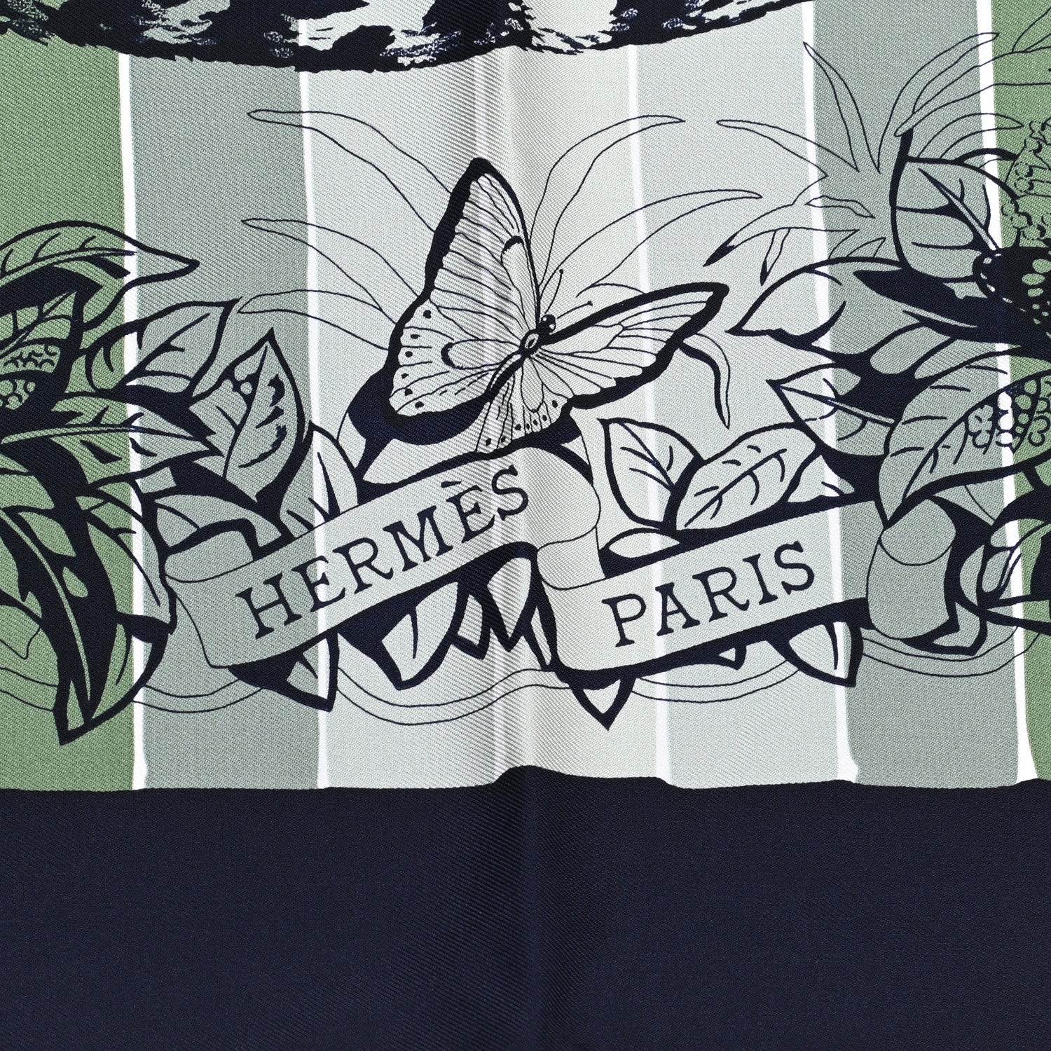 Hermes Silk Carre Jungle Love Rainbow Scarf 90 Marine Vert Petrole 2 of 5