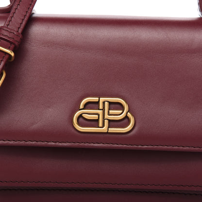 Balenciaga Box Calfskin XS Sharp Top Handle Bag Burgundy 10 of 10