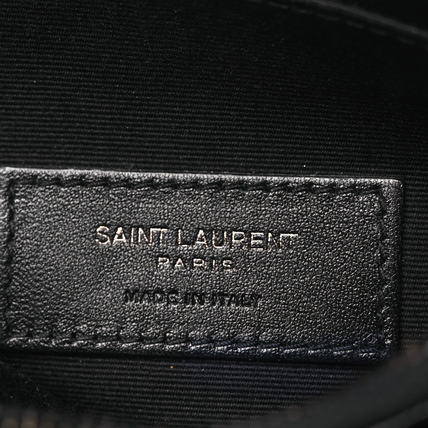 Saint Laurent Grain De Poudre Chevron Monogram Bill Pouch Black 6 of 12