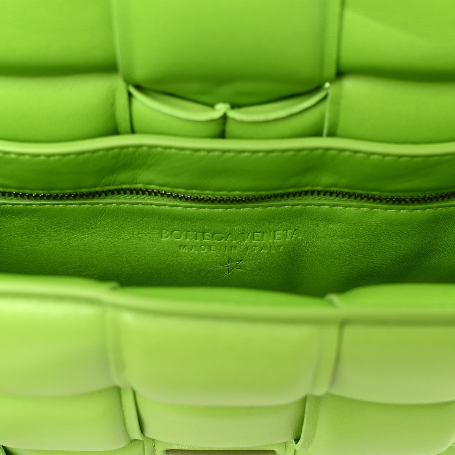 Bottega Veneta Nappa Maxi Intreccio Padded Cassette Crossbody Bag Acid Green 6 of 10