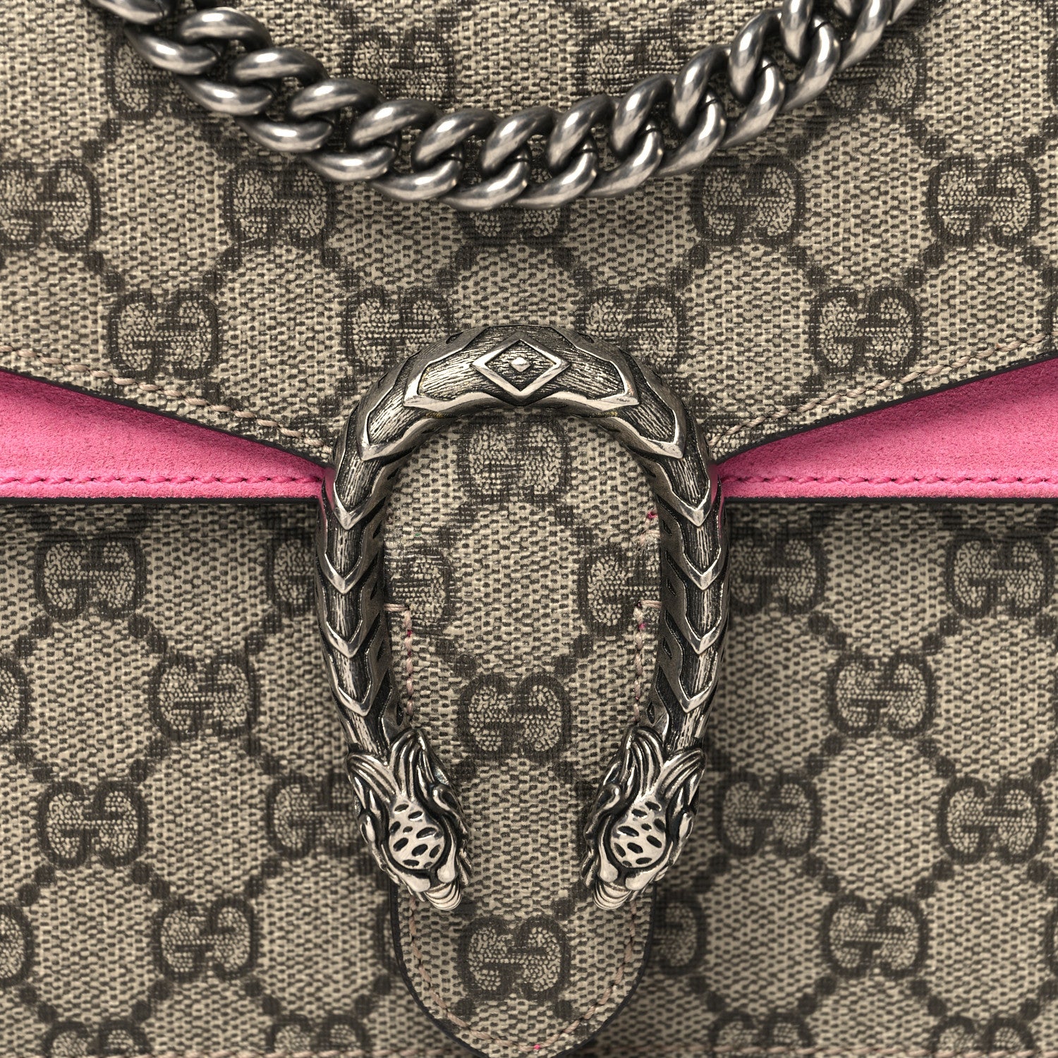 Gucci GG Supreme Monogram Mini Dionysus Shoulder Bag Pink 8 of 11