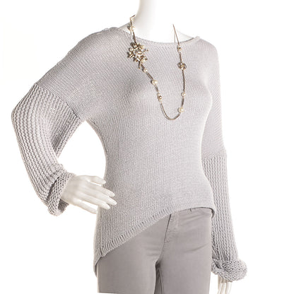 Chanel Crystal Pearl CC Leaf Necklace Gold 2 of 7