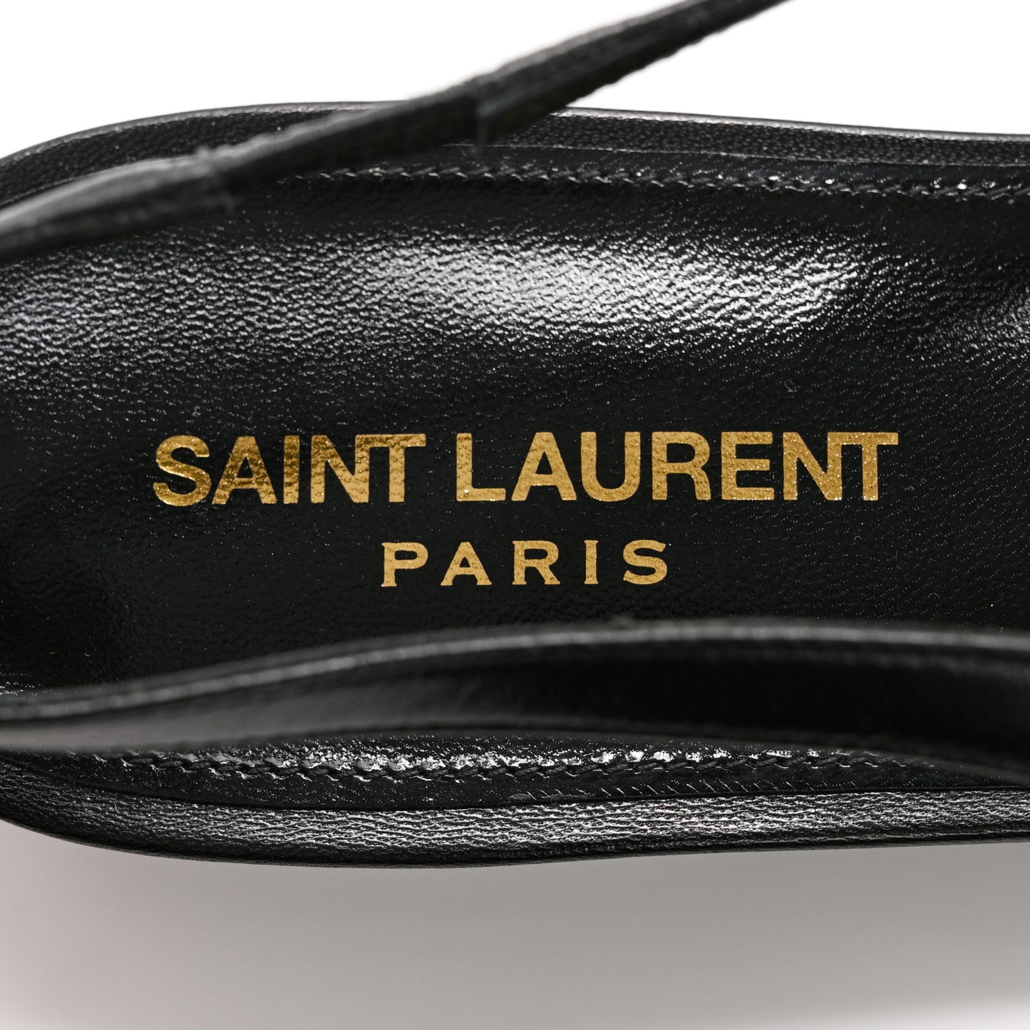 Patent Smooth Lambskin Anais Slingback Flats 40.5 Navy Black
