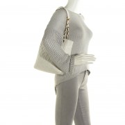 Chanel Caviar Quilted Petit Shopping Tote PST White 2 of 16