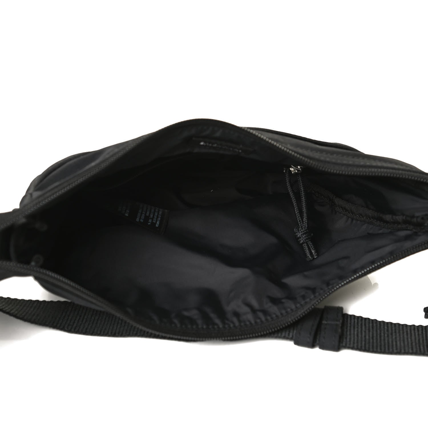 Balenciaga Recycled Sport Nylon Logo Embroidered Wheel Sling Bag Black White 4 of 10