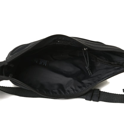 Balenciaga Recycled Sport Nylon Logo Embroidered Wheel Sling Bag Black White 4 of 10