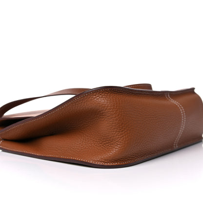 Hermes Taurillon Clemence Halzan 31 Gold 8 of 9