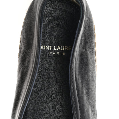 Saint Laurent Lambskin Monogram Espadrilles 40 Black 8 of 10