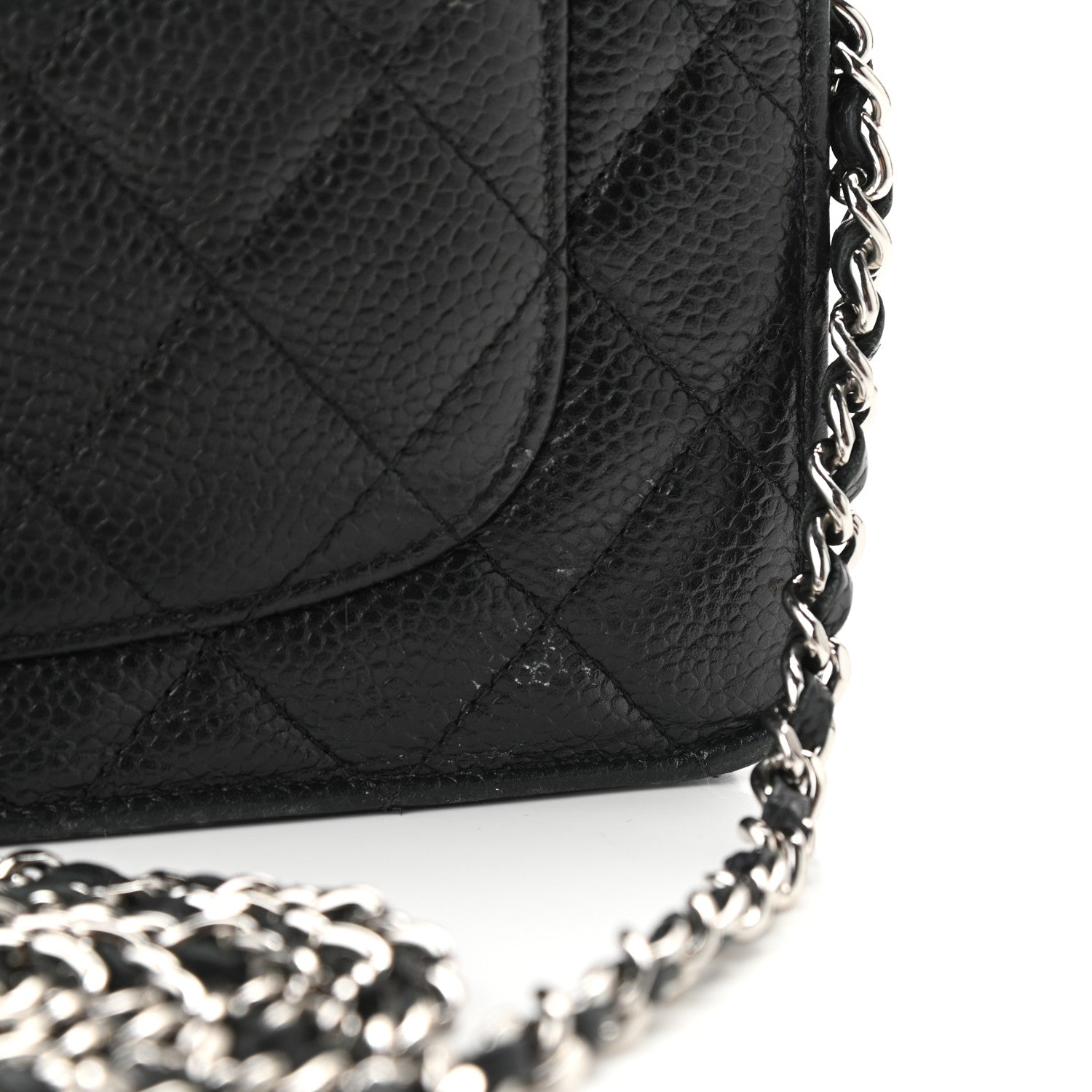 Chanel Caviar Quilted Wallet On Chain WOC Black 14 of 14