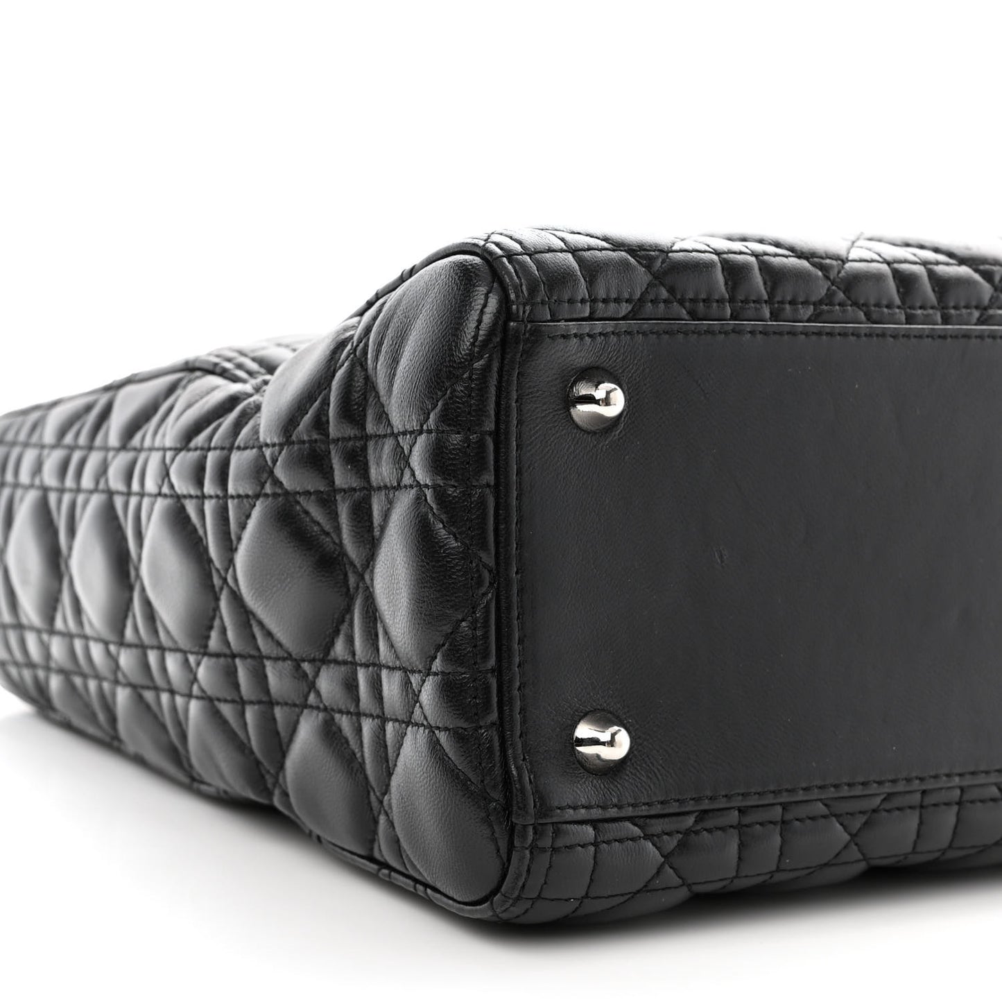 Lambskin Cannage Large Lady Dior Black