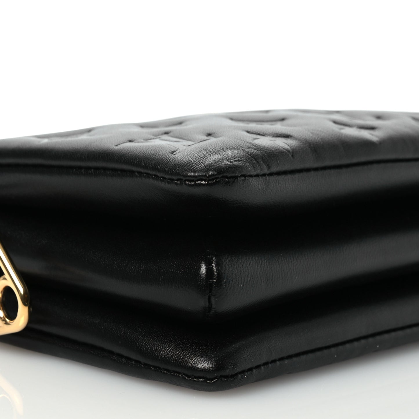 Lambskin Embossed Monogram Coussin BB Black