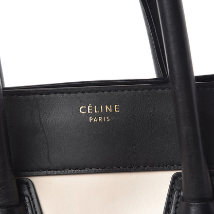 Celine Satin Calfskin Suede Mini Tri-Color Luggage Seashell 7 of 15
