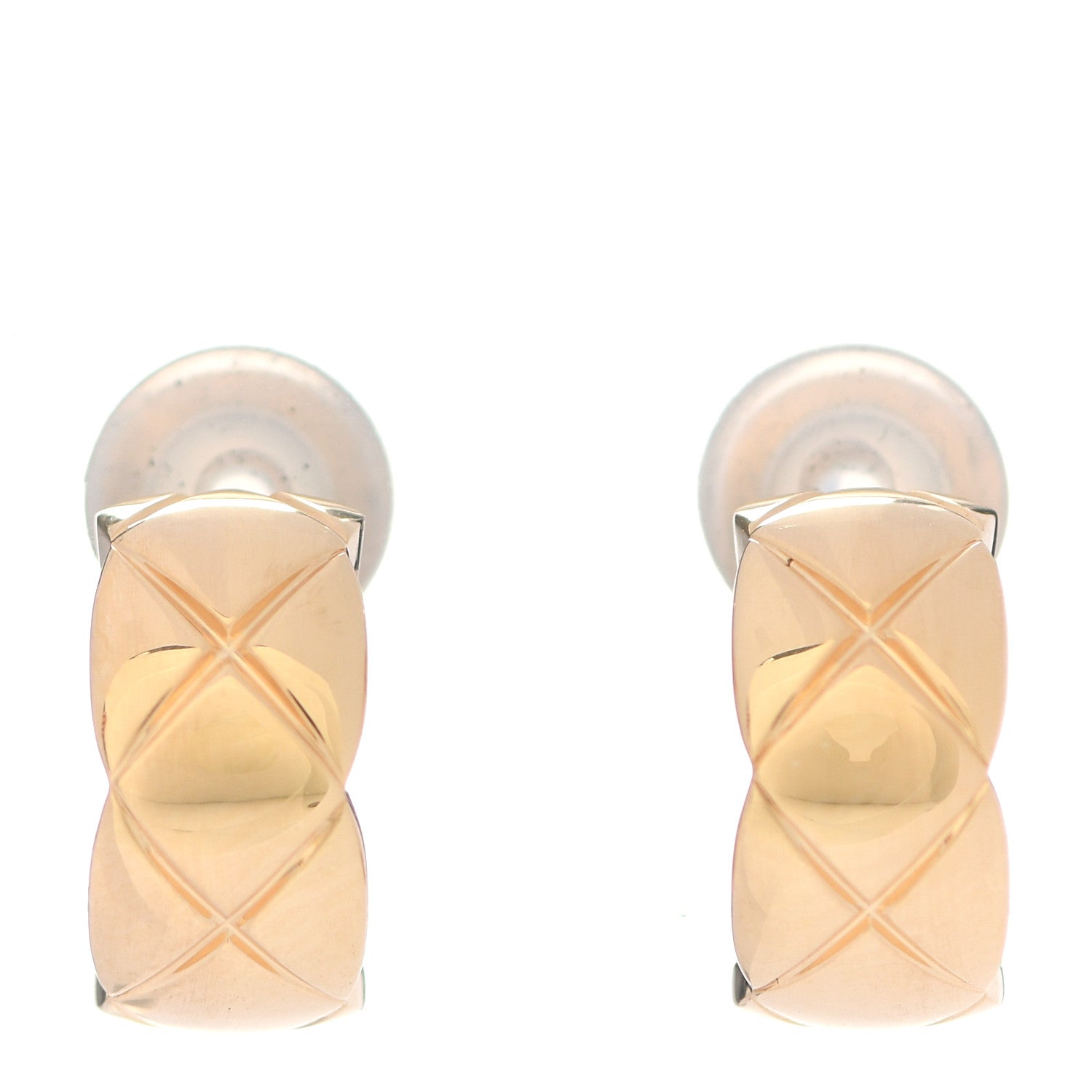Chanel 18K Yellow Gold Coco Crush Clip-On Earrings 1 of 4
