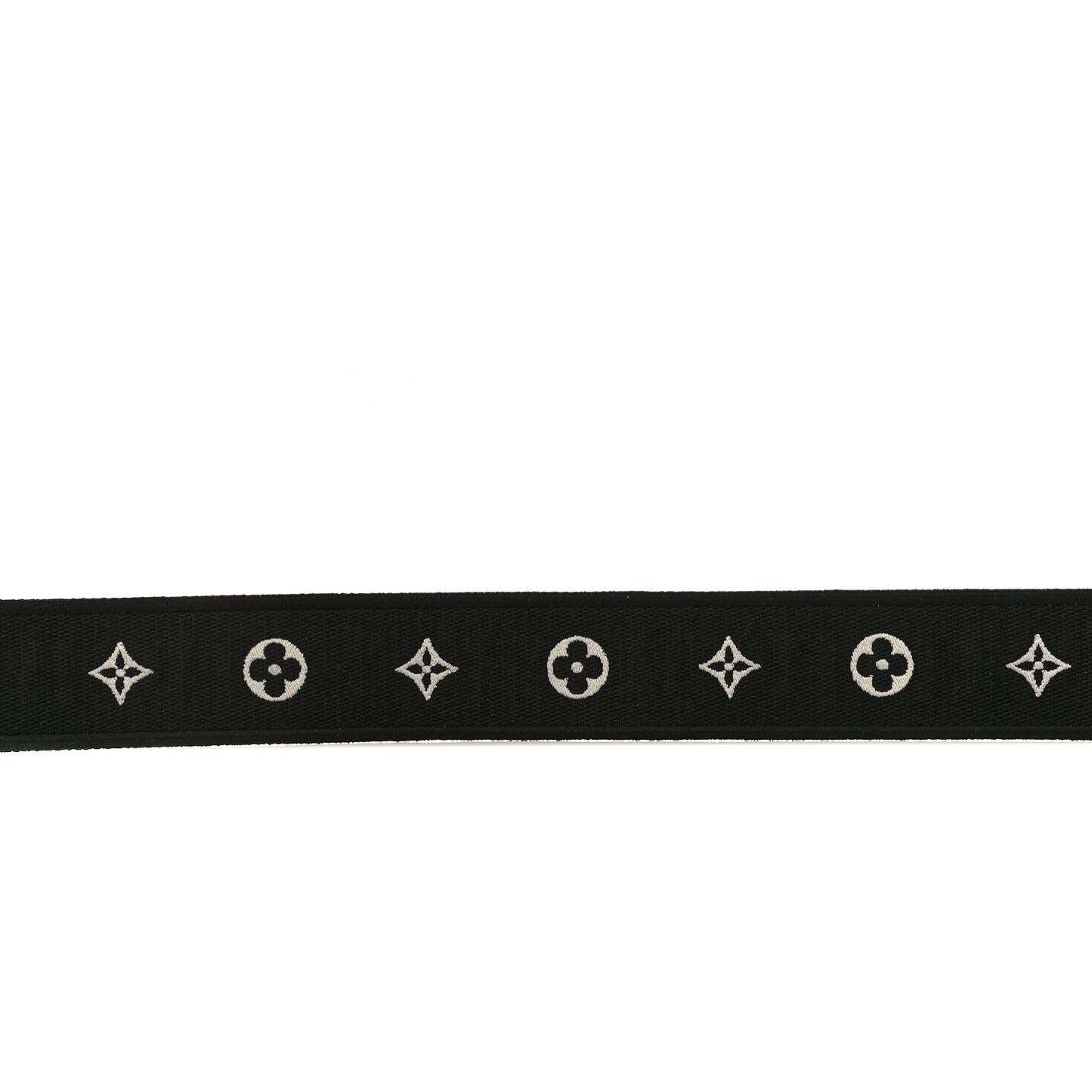 Jacquard Bandouliere Shoulder Strap Cream Black