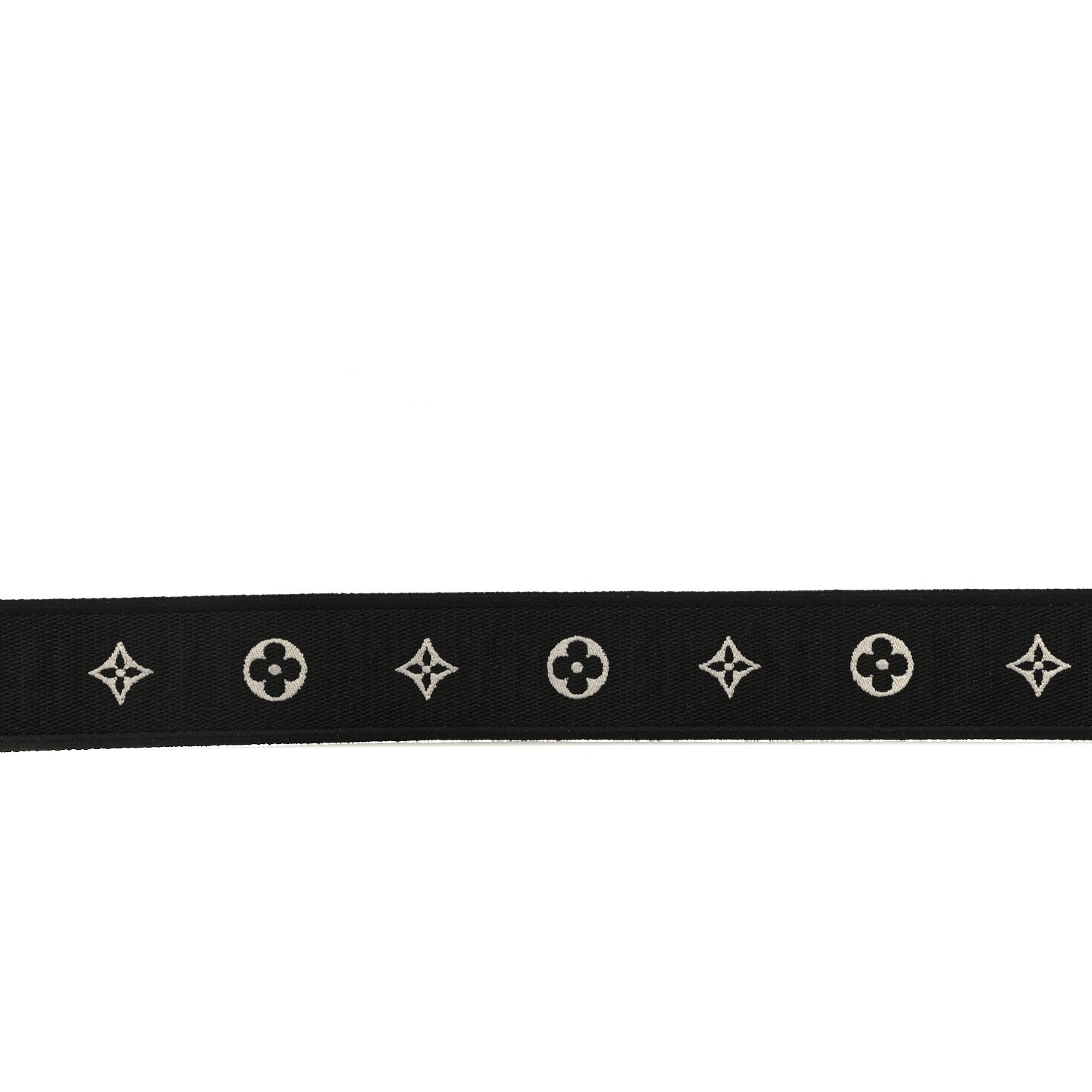 Louis Vuitton Jacquard Bandouliere Shoulder Strap Cream Black 4 of 5