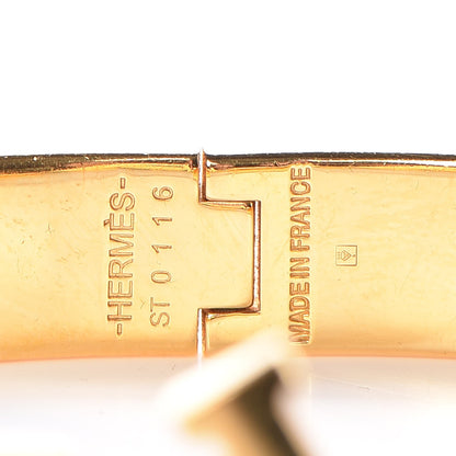 Hermes Enamel Narrow Clic Clac H Bracelet GM Orange 4 of 6
